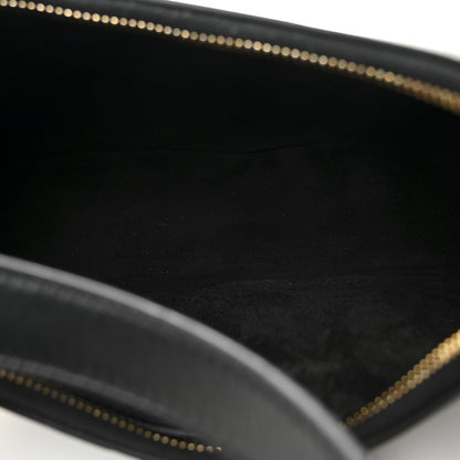 Celine Smooth Calfskin Medium Strap Ava Triomphe Shoulder Bag Black 5 of 10