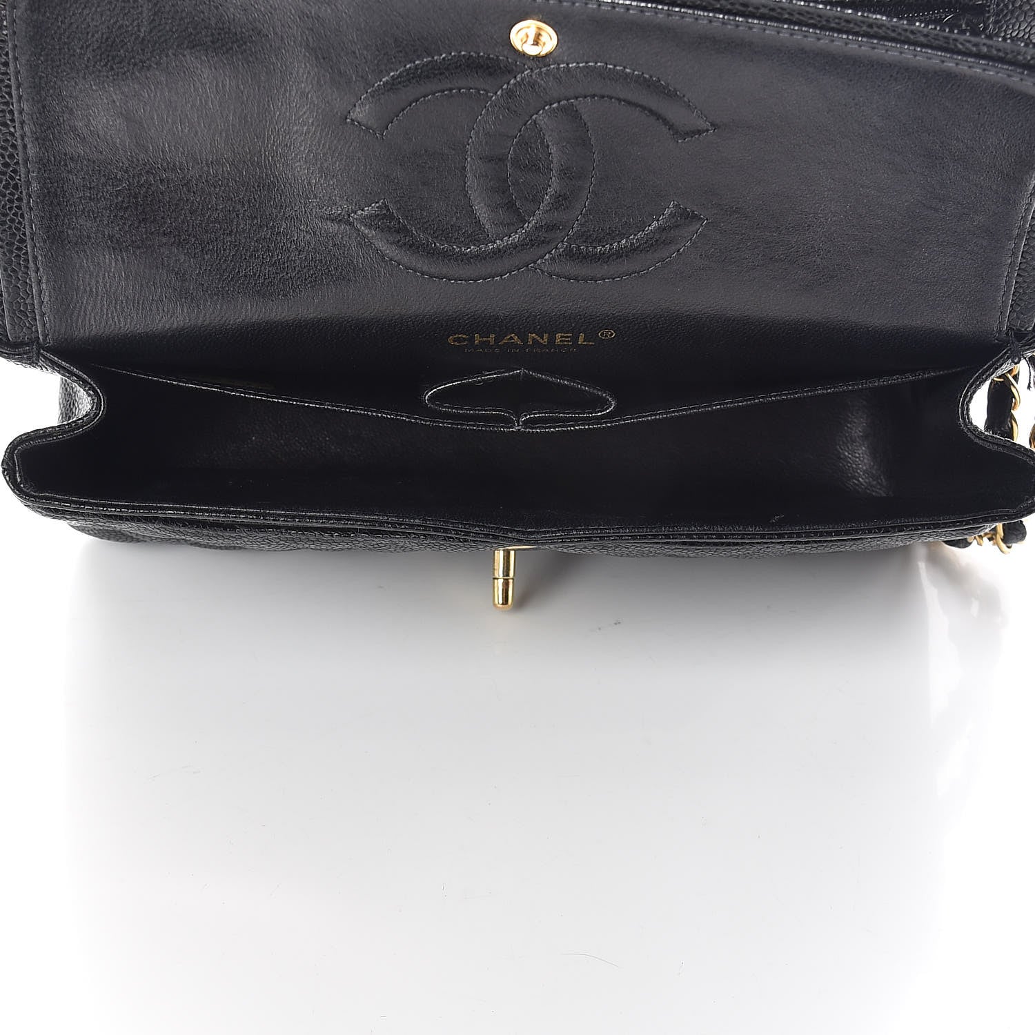 Chanel Caviar Quilted Medium Double Flap Black 5 of 12