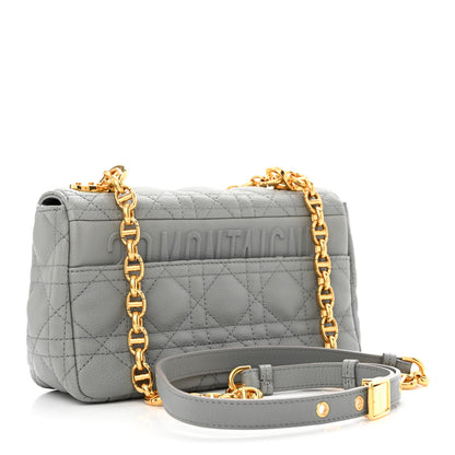 Christian Dior Calfskin Cannage Small Caro Bag Grey 3 of 11