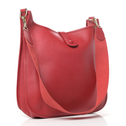 Hermes Courchevel Evelyne GM Rouge Vif 3 of 9