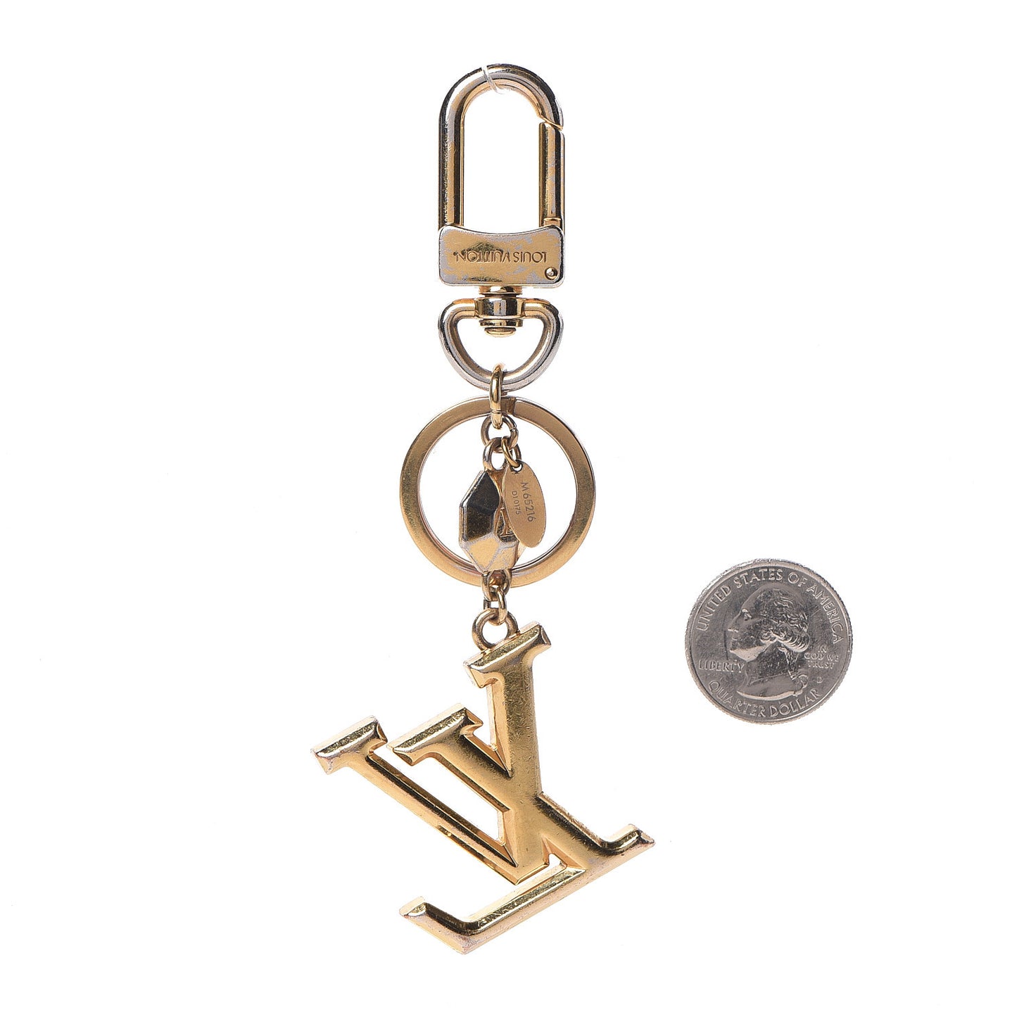 LV Facettes Bag Charm Key Holder Gold