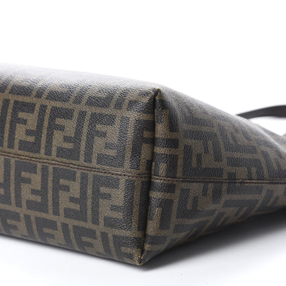 Fendi Zucca Spalmati Small Roll Tote Tobacco Blue 7 of 13