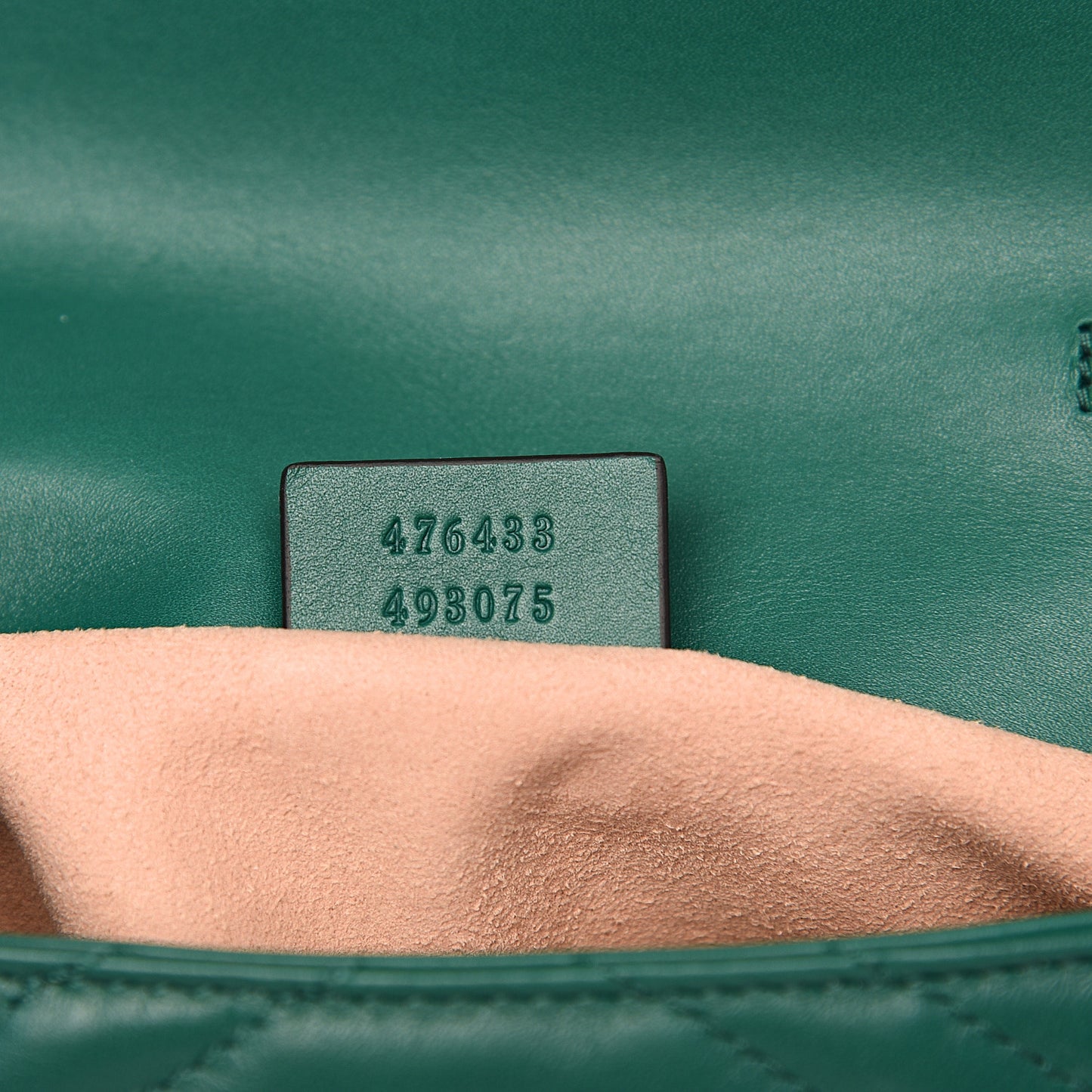 Calfskin Matelasse Super Mini GG Marmont Shoulder Bag Emerald Green