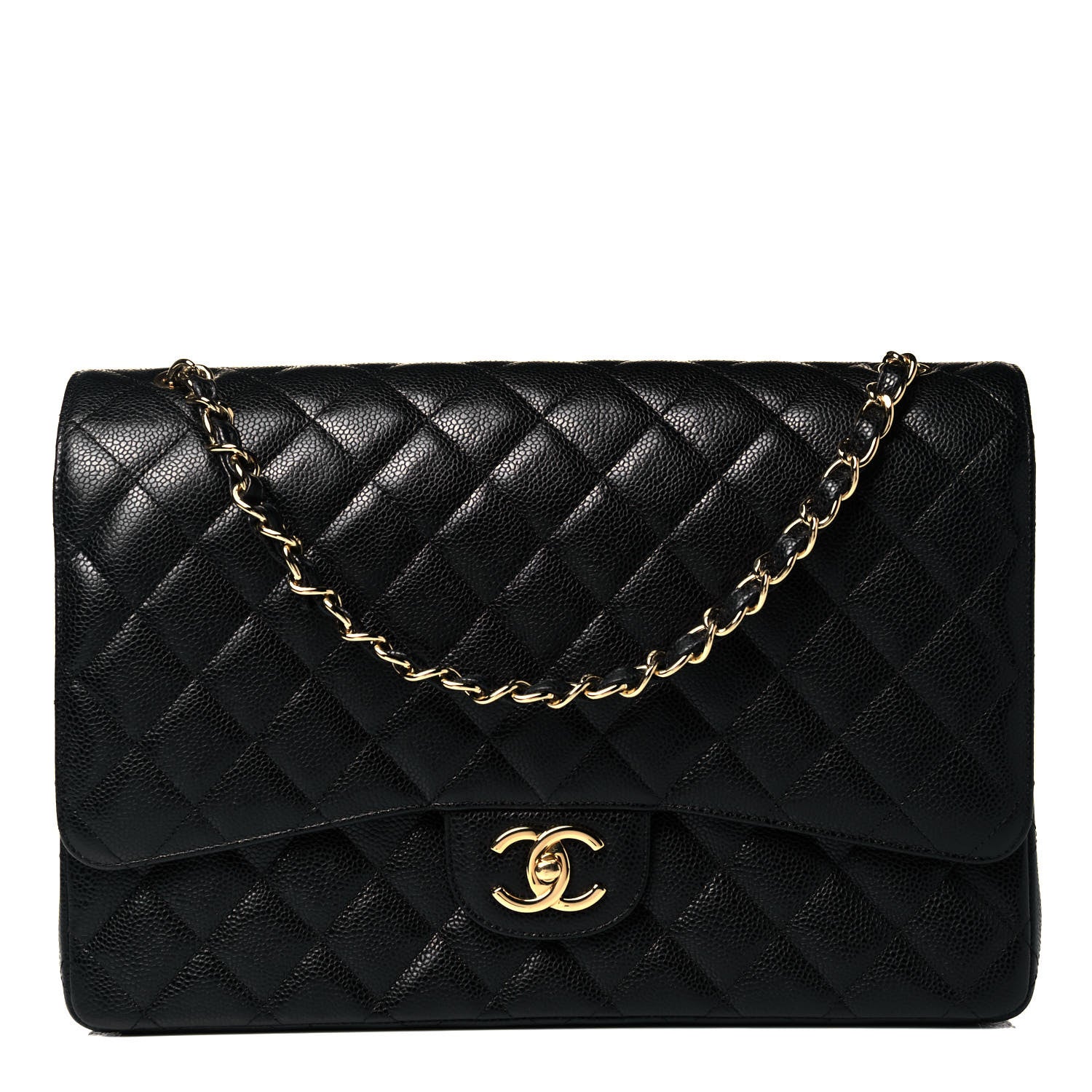 Chanel Caviar Quilted Maxi Double Flap Black 1 of 8