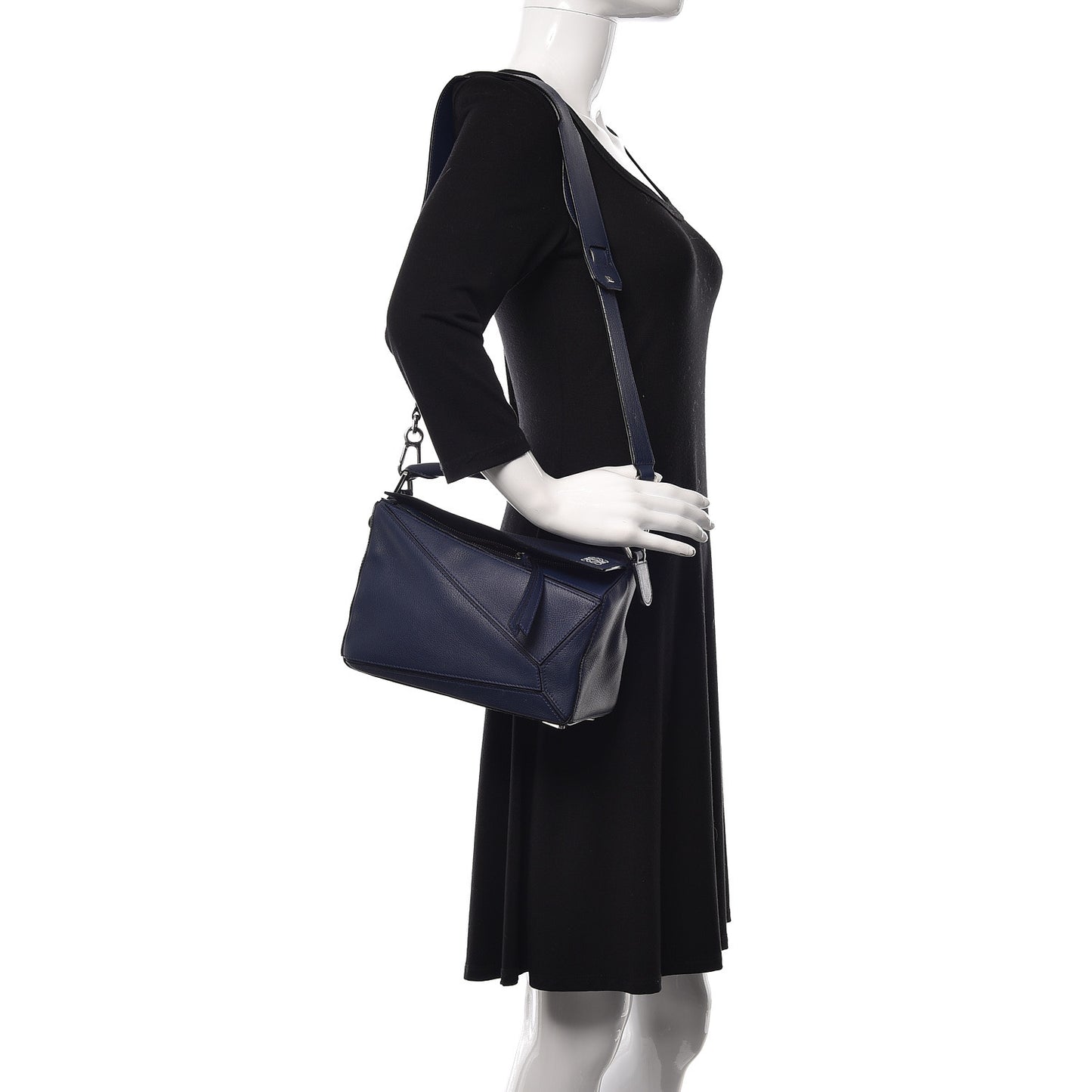 Calfskin Small Puzzle Bag Marine