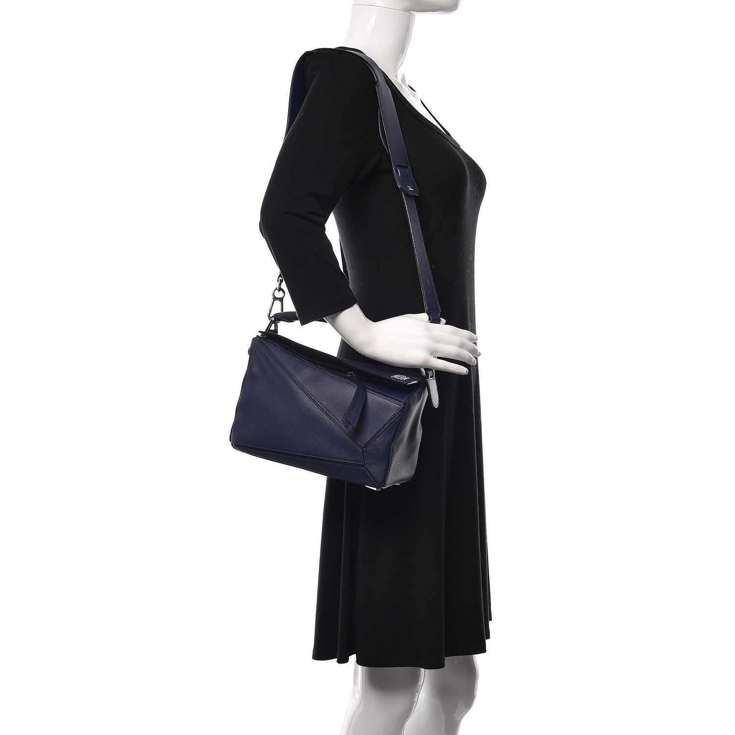 Loewe Calfskin Small Puzzle Bag Marine 2 of 11