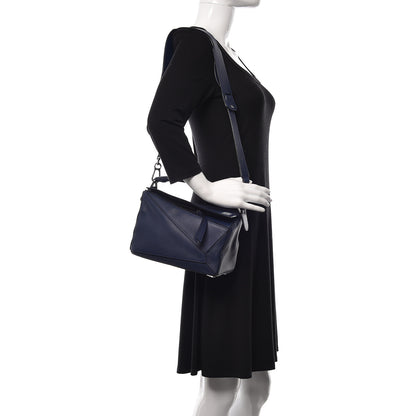 Loewe Calfskin Small Puzzle Bag Marine 2 of 11