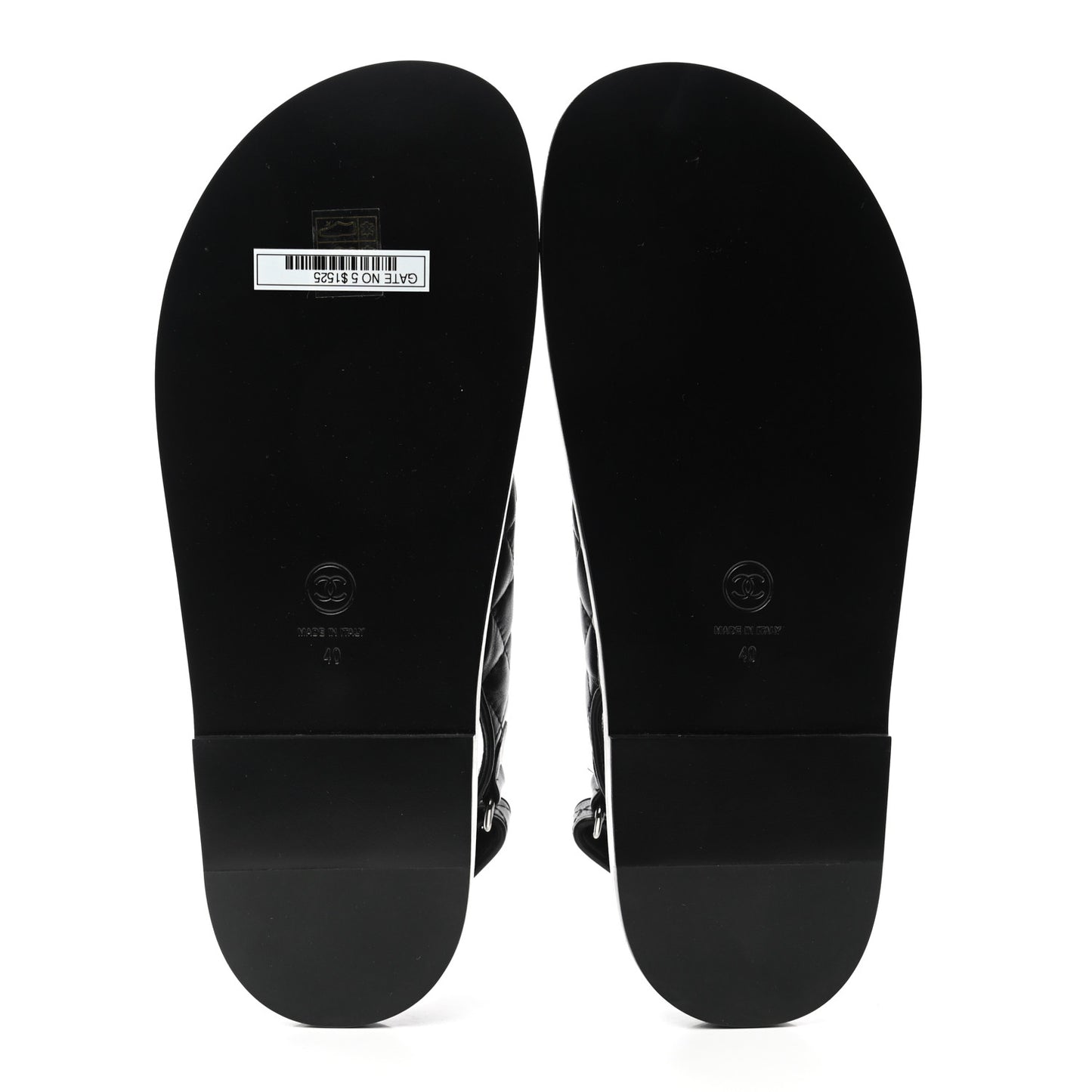 Lambskin Velcro Dad Sandals 40 Black