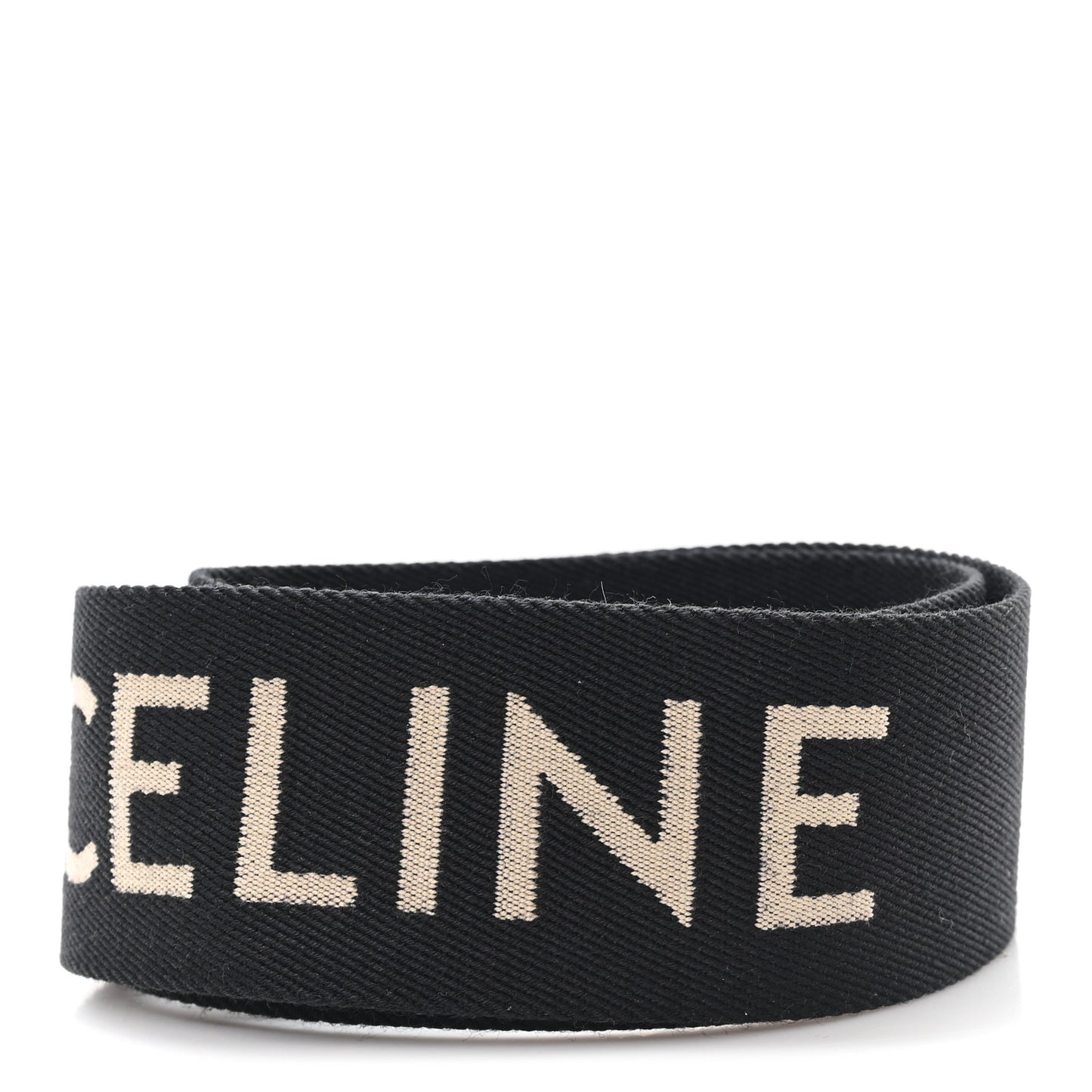 Jacquard Wool Logo Short Strap Black Beige