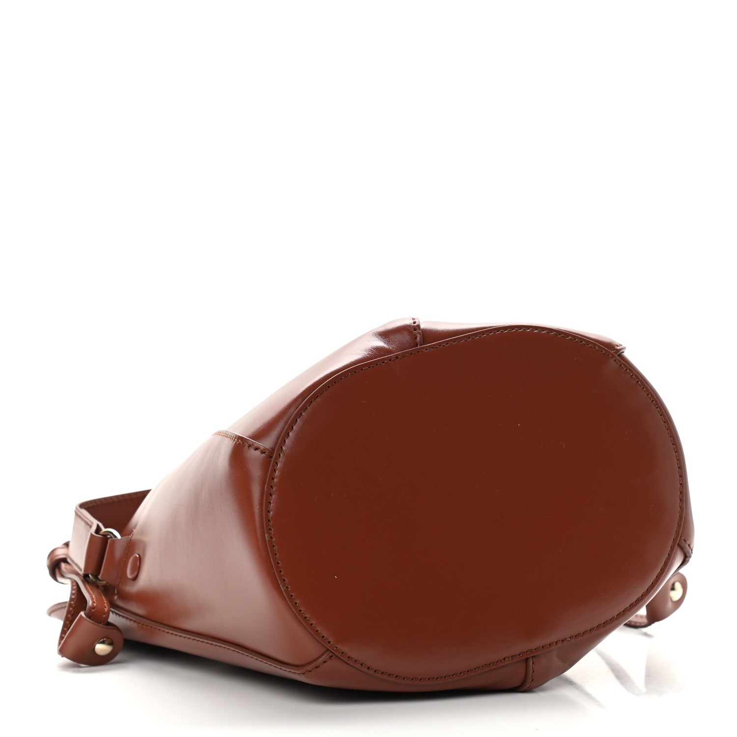 Chloe Smooth Grained Calfskin Small Tulip Bucket Bag Sepia Brown 5 of 13