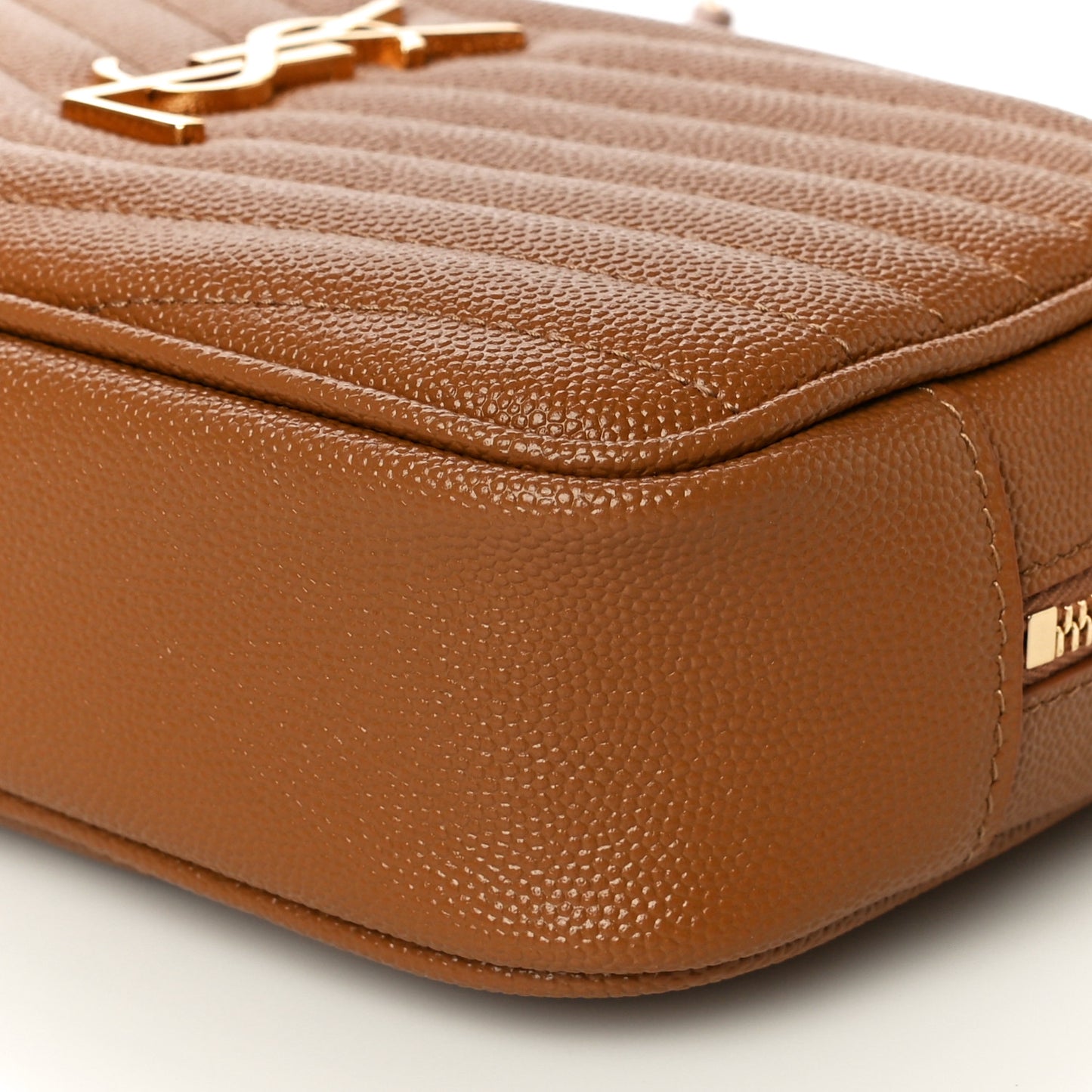 Grain De Poudre Matelasse Monogram Mini Lou Camera Bag Dark Natural