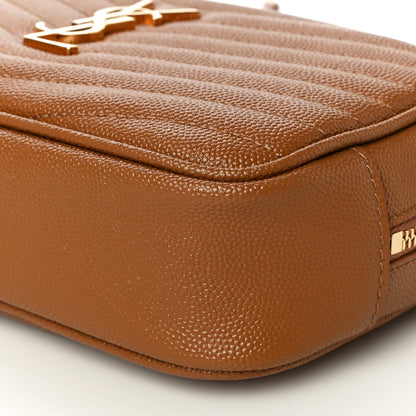 Saint Laurent Grain De Poudre Matelasse Monogram Mini Lou Camera Bag Dark Natural 10 of 11