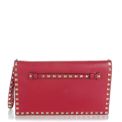 Valentino Garavani Nappa Rockstud Wristlet Clutch Rubin 1 of 7