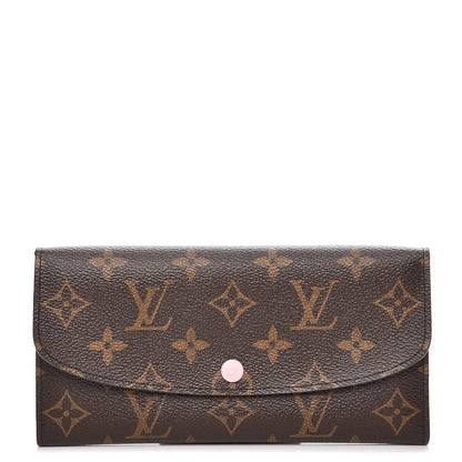 Louis Vuitton Monogram Emilie Wallet Rose Ballerine 1 of 8