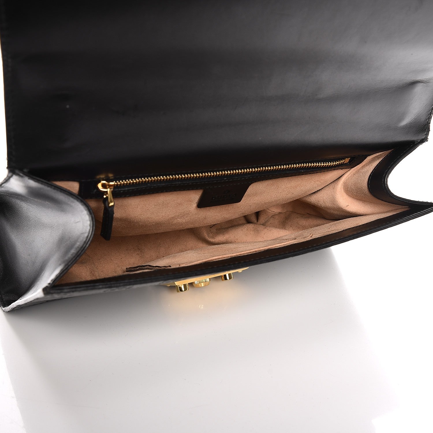 Gucci Guccissima Medium Padlock Shoulder Bag Black 5 of 20