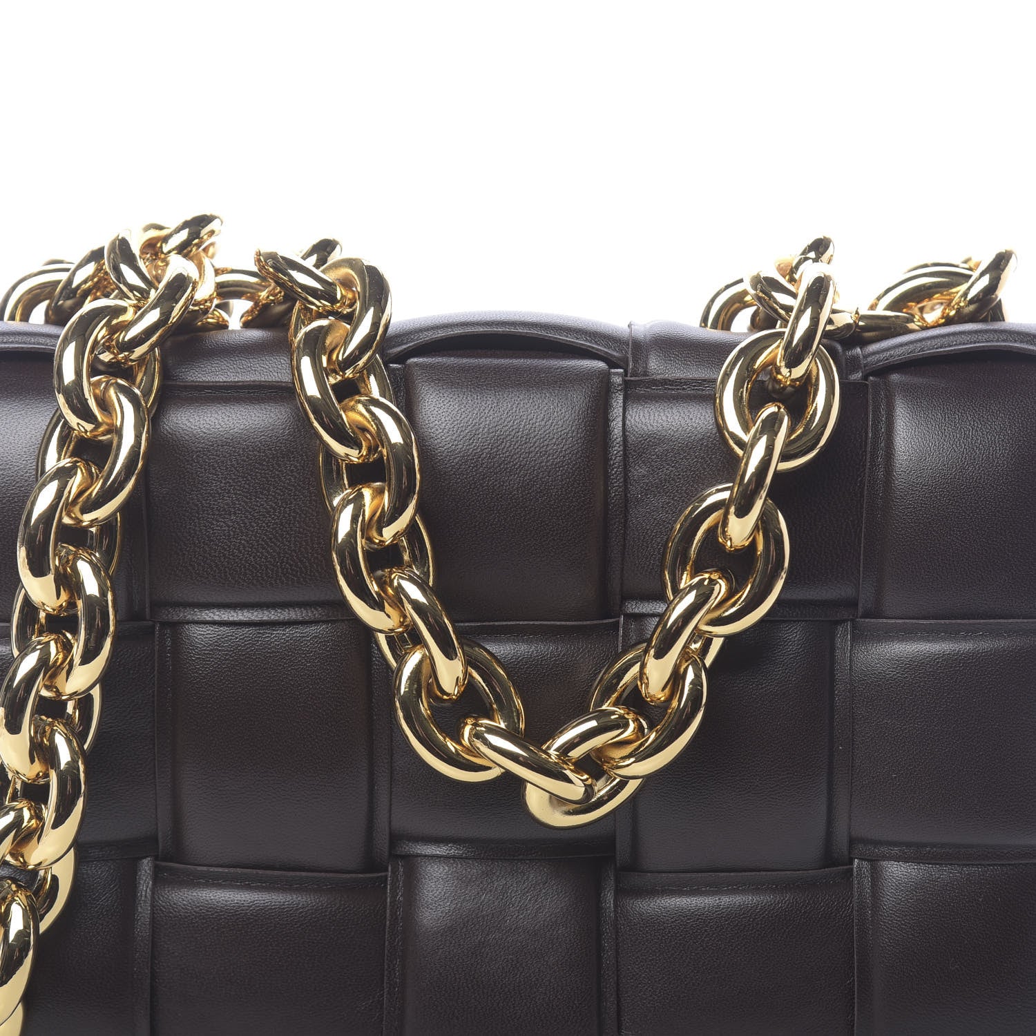 Bottega Veneta Lambskin Maxi Intreccio Padded Chain Cassette Crossbody Bag Black 9 of 9