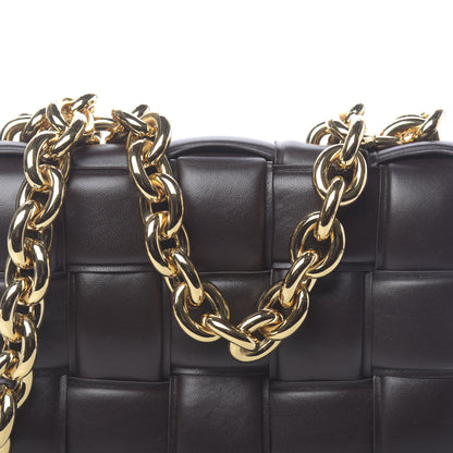 Bottega Veneta Lambskin Maxi Intreccio Padded Chain Cassette Crossbody Bag Black 9 of 9