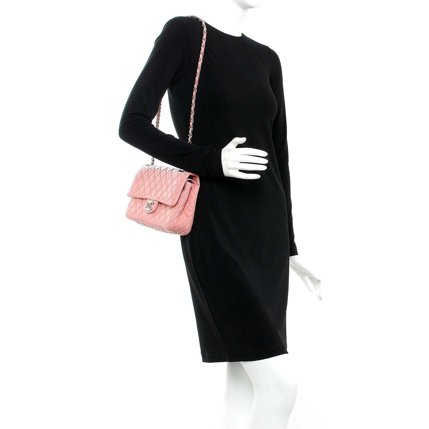 Chanel Lambskin Quilted Medium Double Flap Pink 2 of 14