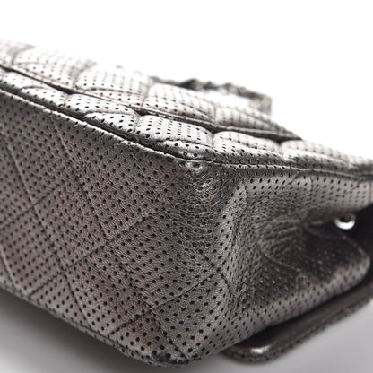 Chanel Metallic Lambskin Perforated Mini Rectangular Flap Grey 11 of 12