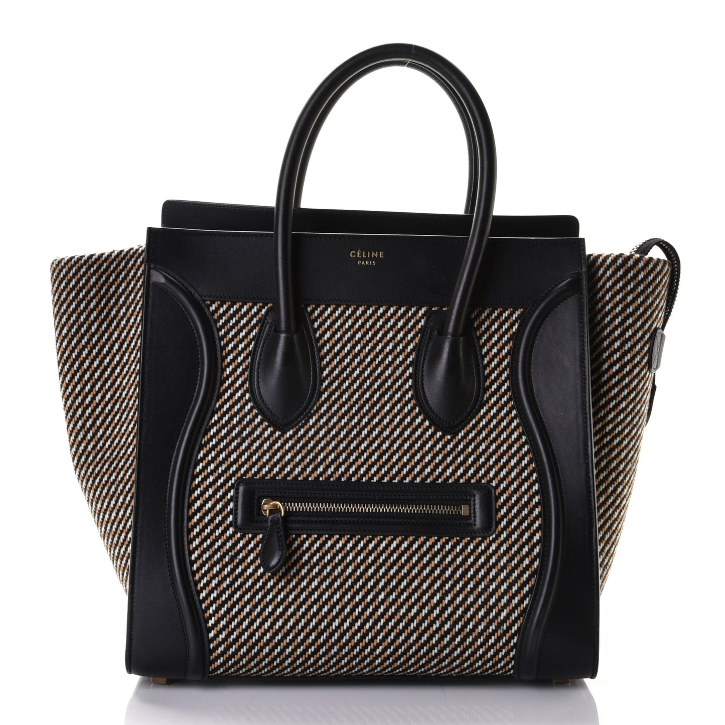 Twill Smooth Calfskin Mini Luggage Dune Black