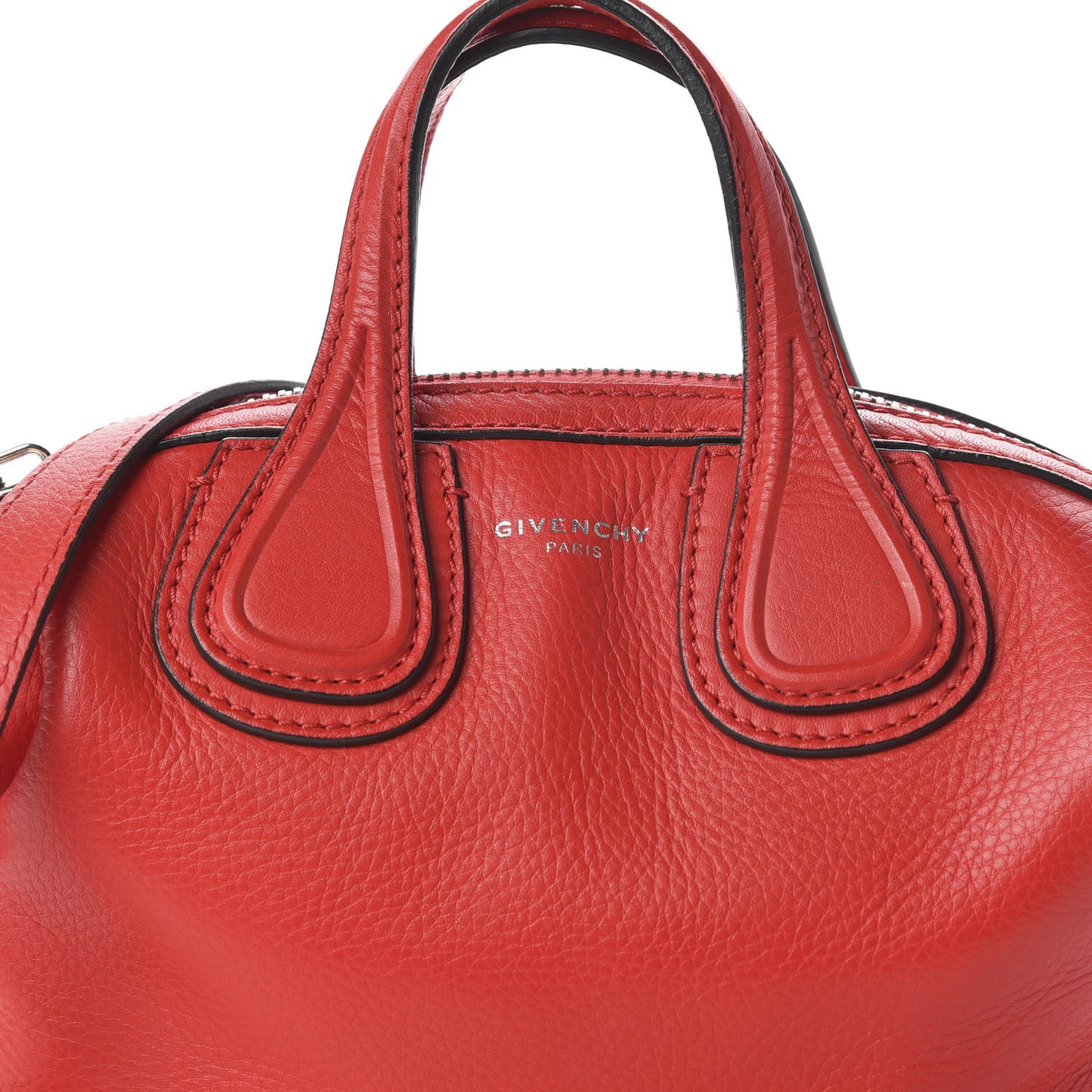 Waxed Calfskin Micro Nightingale Medium Red