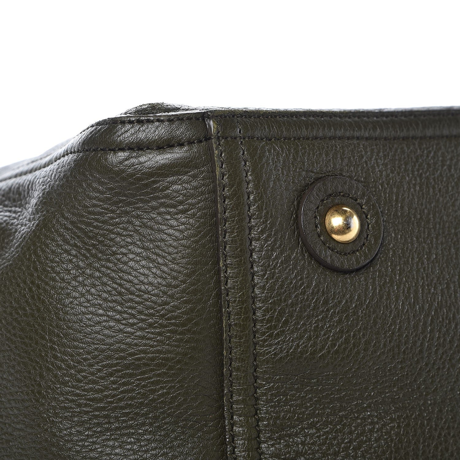 Saint Laurent Calfskin Large Downtown Tote Olive 8 of 11