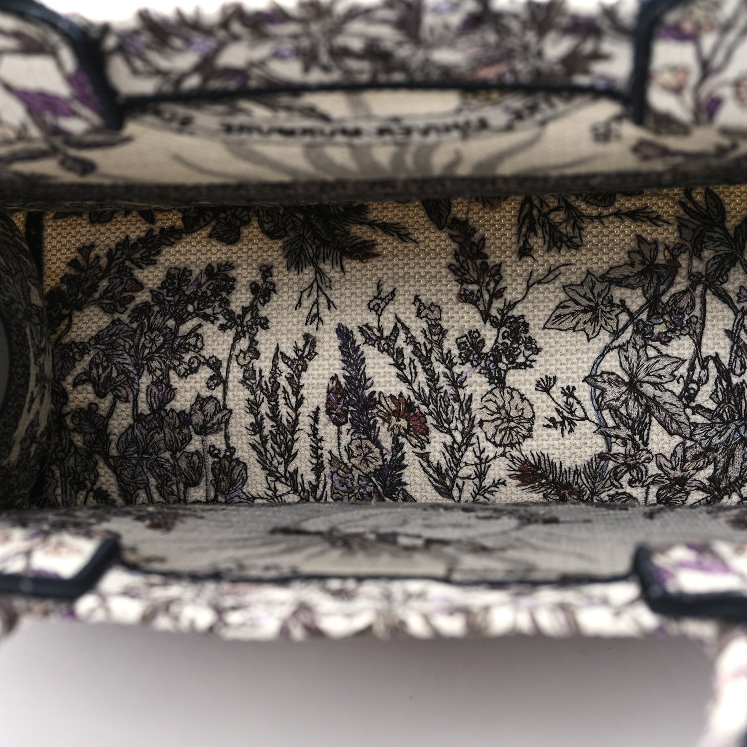 Christian Dior Canvas Embroidered Medium 4 Saisons Hiver Soleil Book Tote Multicolor 5 of 11