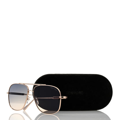 Tom Ford Metal Aviator Sunglasses TF651 Gold Grey 8 of 8