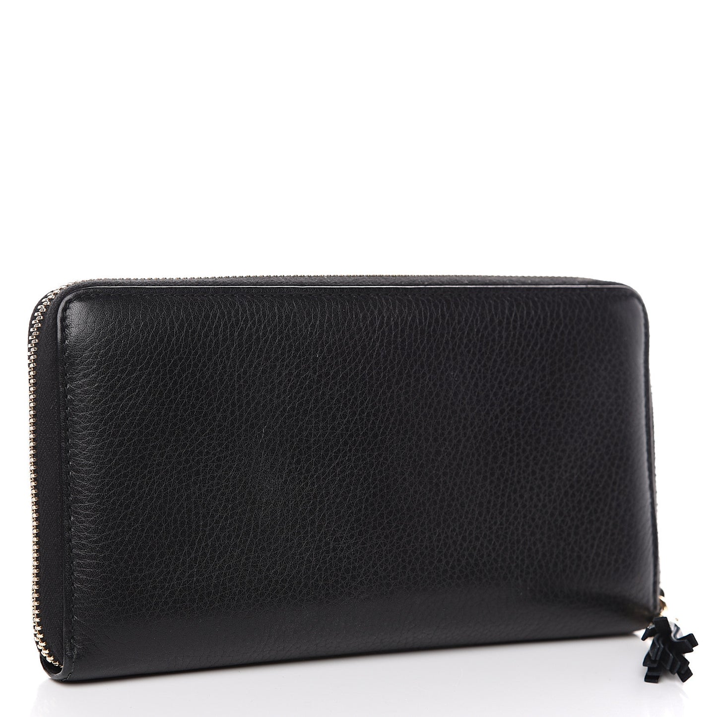 Calfskin Soho Zip Around Wallet Black
