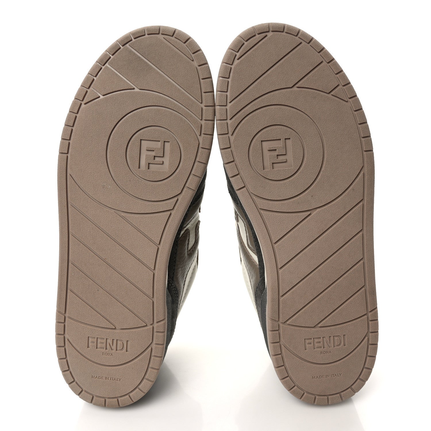 Fendi Suede Vitello Womens Fendi Match Low Top Sneakers 38 Grigio Corda Fendi White White Ice 6 of 10