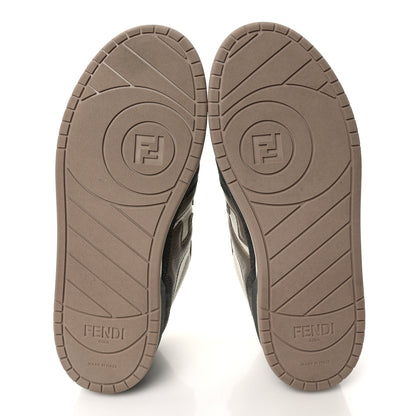 Fendi Suede Vitello Womens Fendi Match Low Top Sneakers 38 Grigio Corda Fendi White White Ice 6 of 10