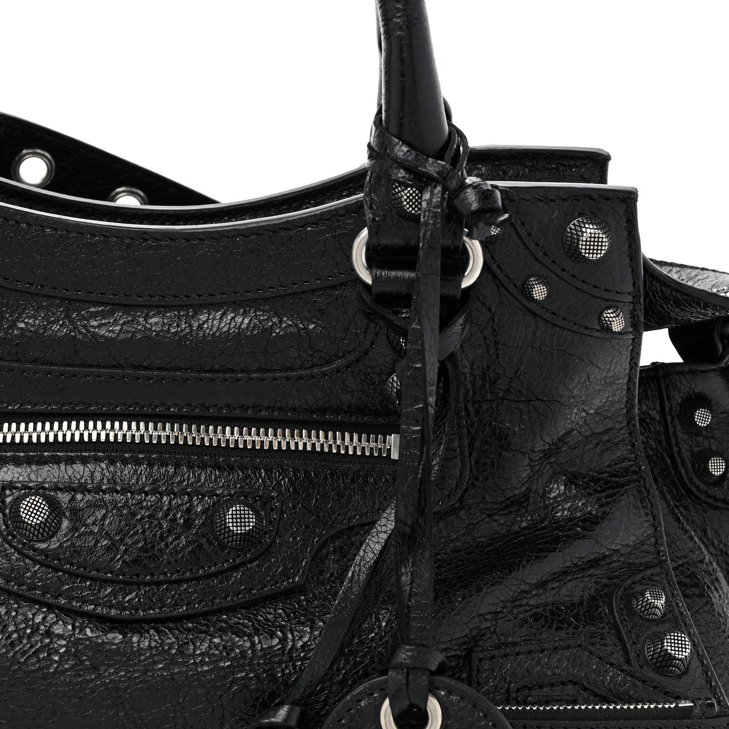 Balenciaga Agneau Arena Small Neo Cagole City Handbag Black 9 of 13