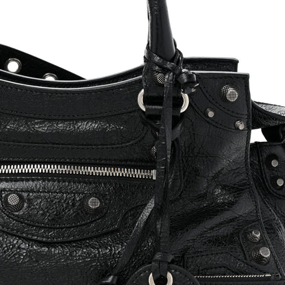 Balenciaga Agneau Arena Small Neo Cagole City Handbag Black 9 of 13
