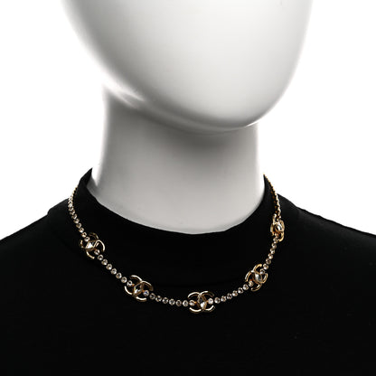 Chanel Metal Crystal CC Marquise Choker Gold 2 of 6