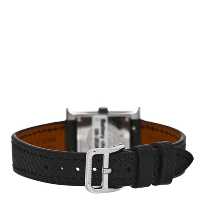 Hermes Stainless Steel Epsom 17.2mm Heure H Hour Quartz Watch Noir 3 of 5