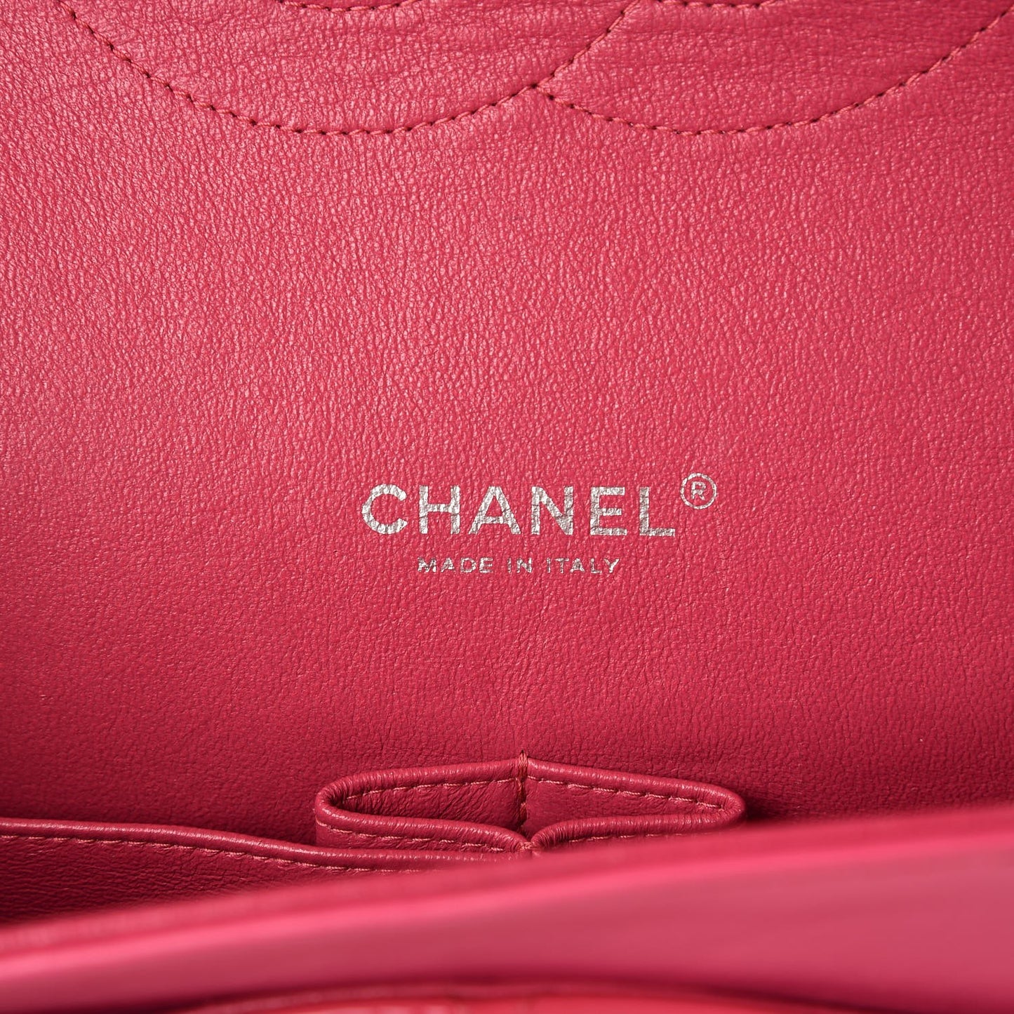 Patent Maxi Quilted Double Flap Dark Pink