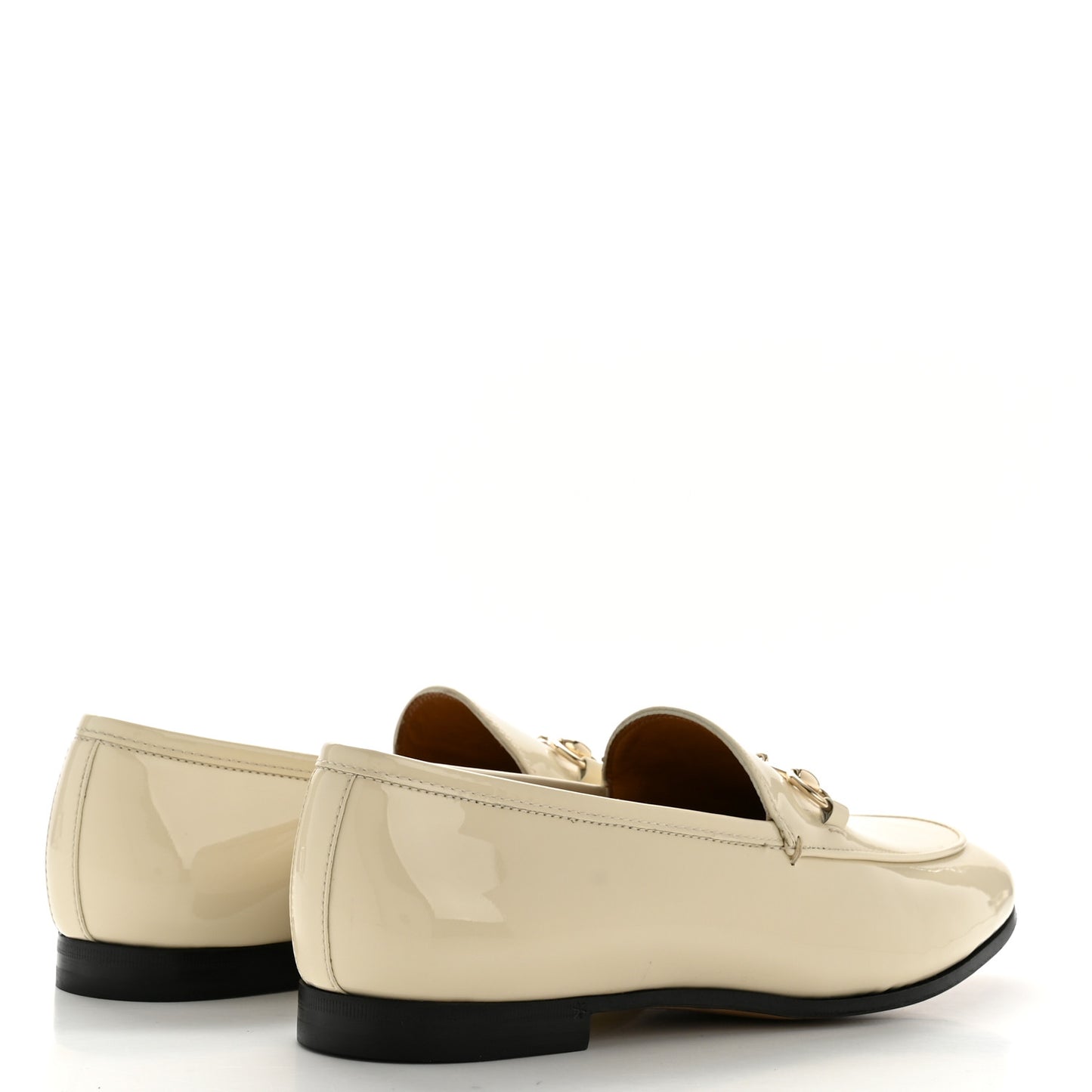 Vitello Vernice Soft Womens Jordaan Loafers 38 New Ivoire