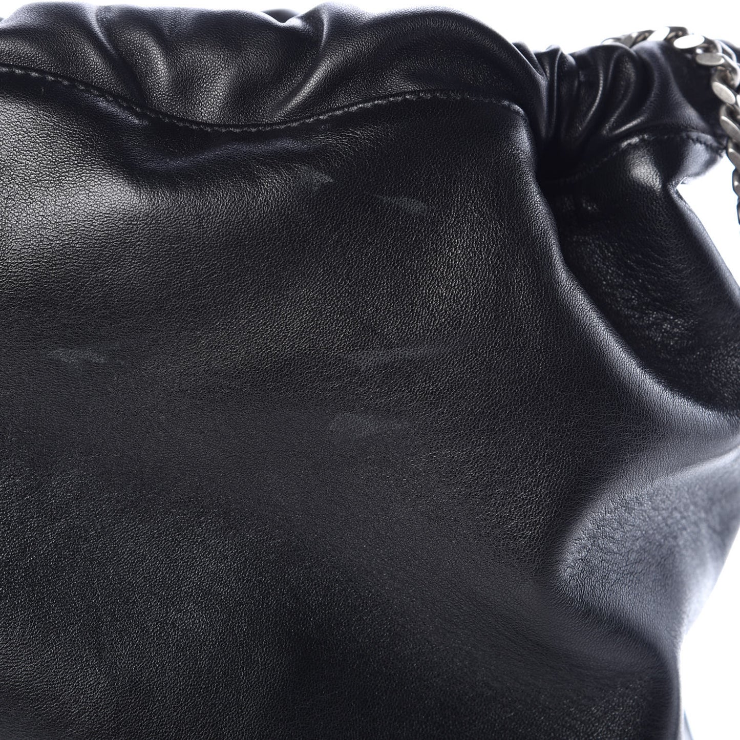 Lambskin Teddy Drawstring Bag Black