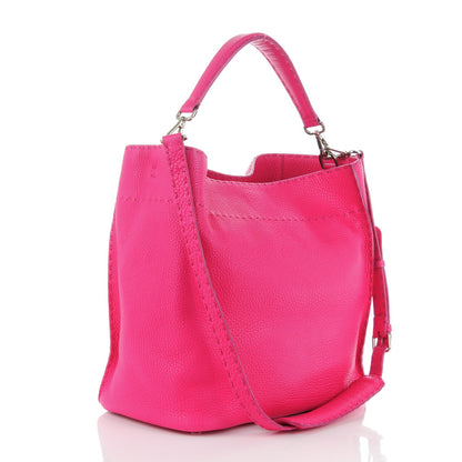 Fendi Cuoio Romano Selleria Large Anna Bucket Bag Fuxia 3 of 9