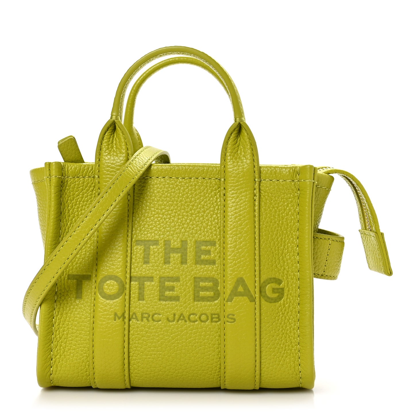 Grained Calfskin Micro The Tote Bag Citronelle