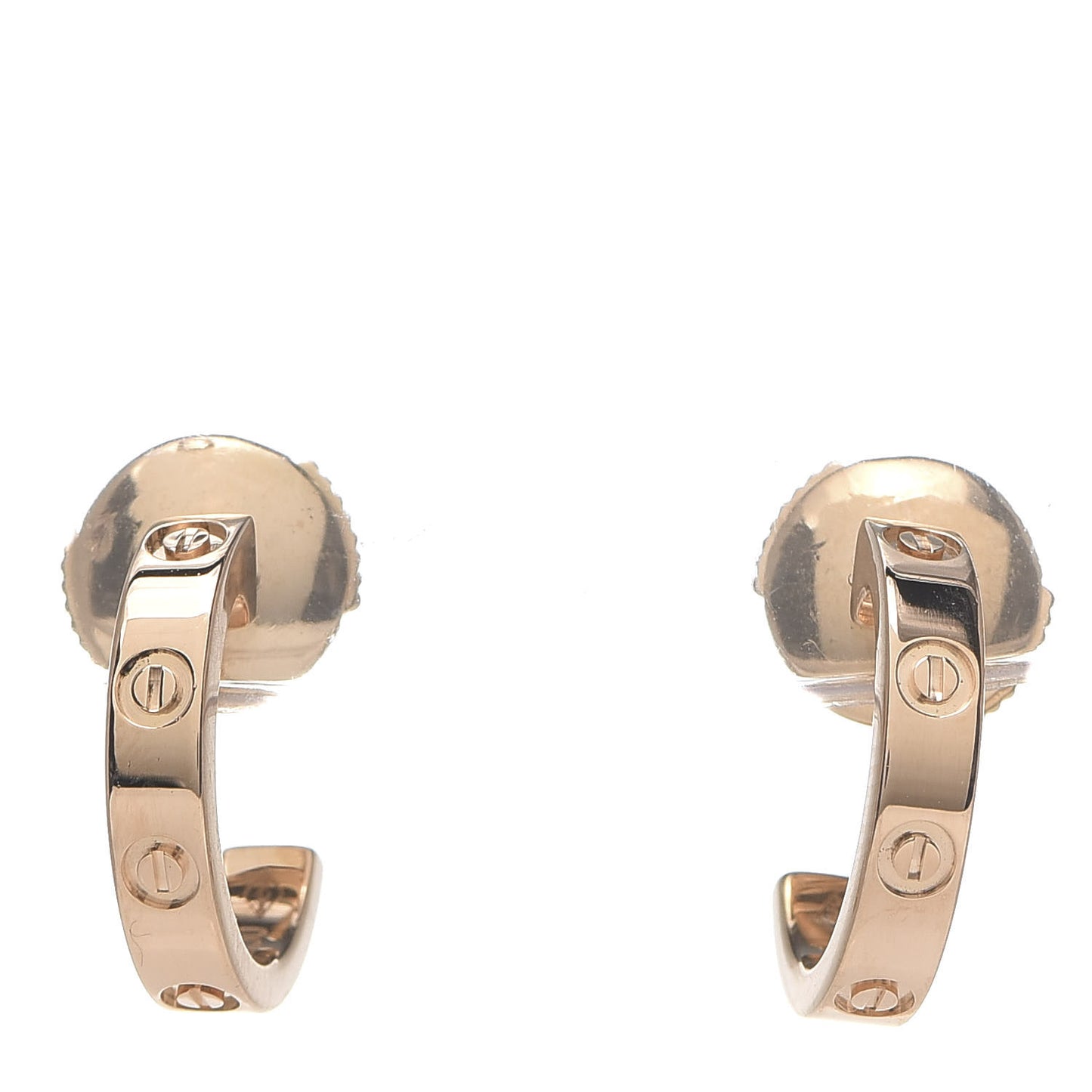 18K Pink Gold Small LOVE Hoop Earrings