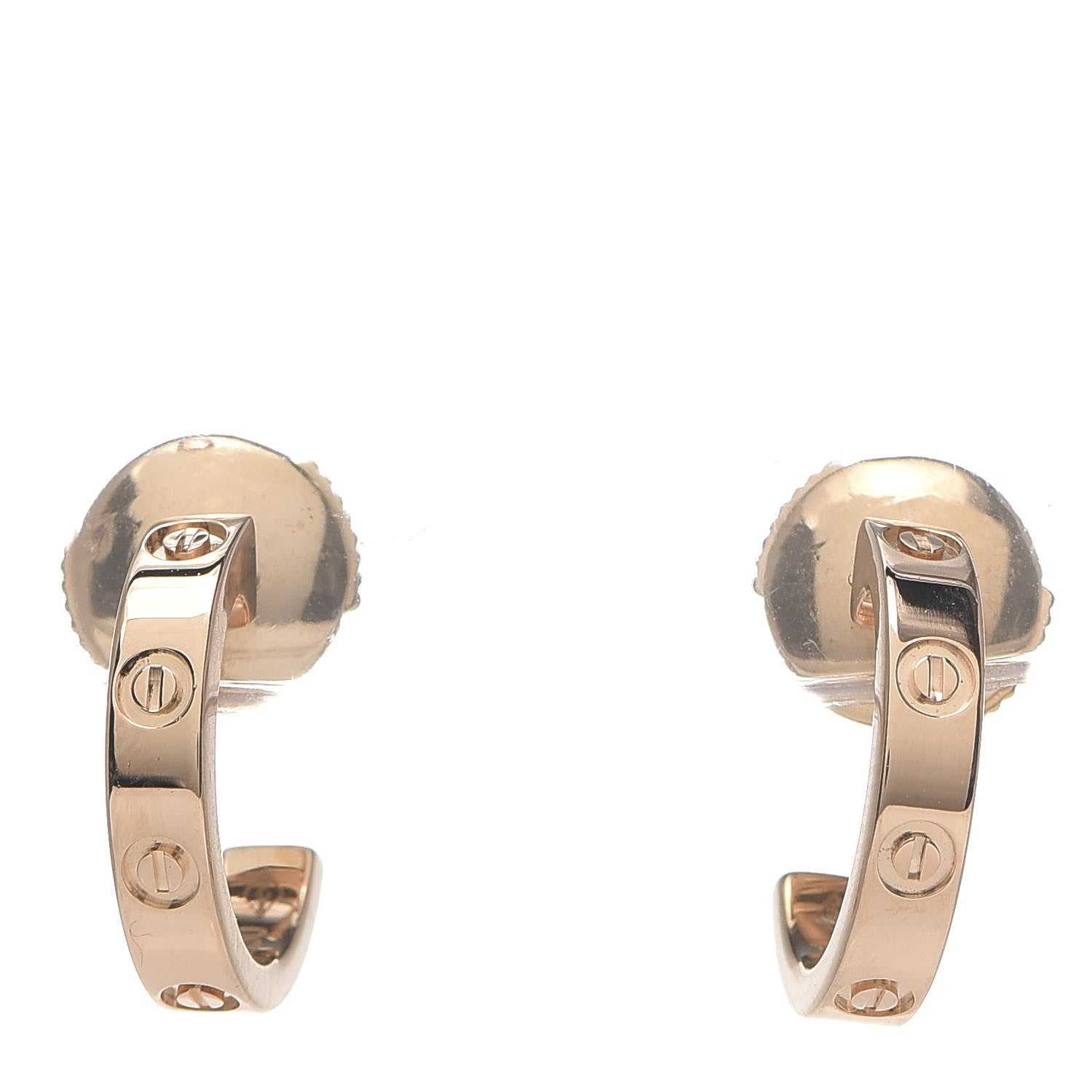 Cartier 18K Pink Gold Small LOVE Hoop Earrings 1 of 7