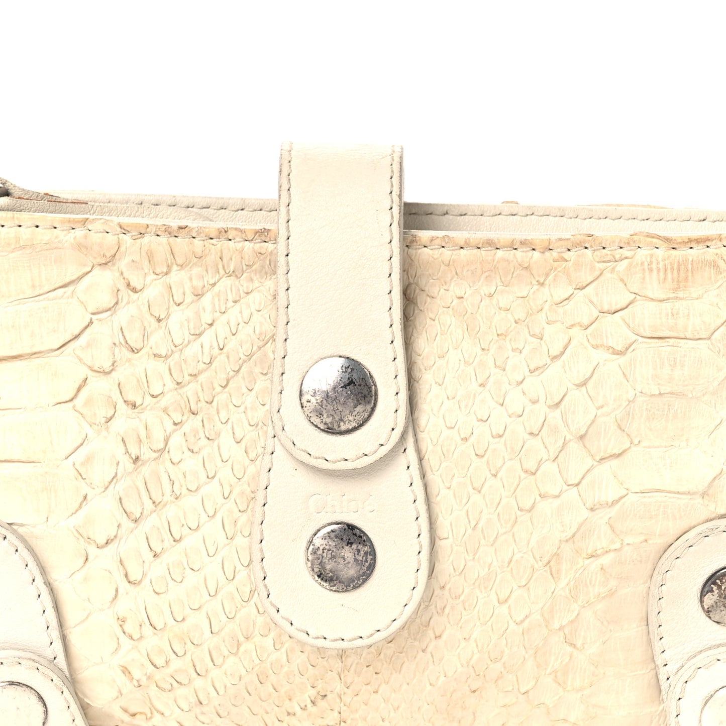 Snakeskin Silverado Mini Bag Ivory