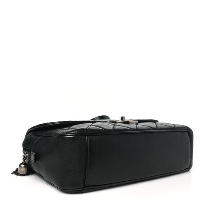 Chanel Calfskin Quilted Jumbo Coco Sporran Flap Black 4 of 11