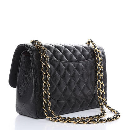 Chanel Caviar Quilted Jumbo Double Flap Black 3 of 13