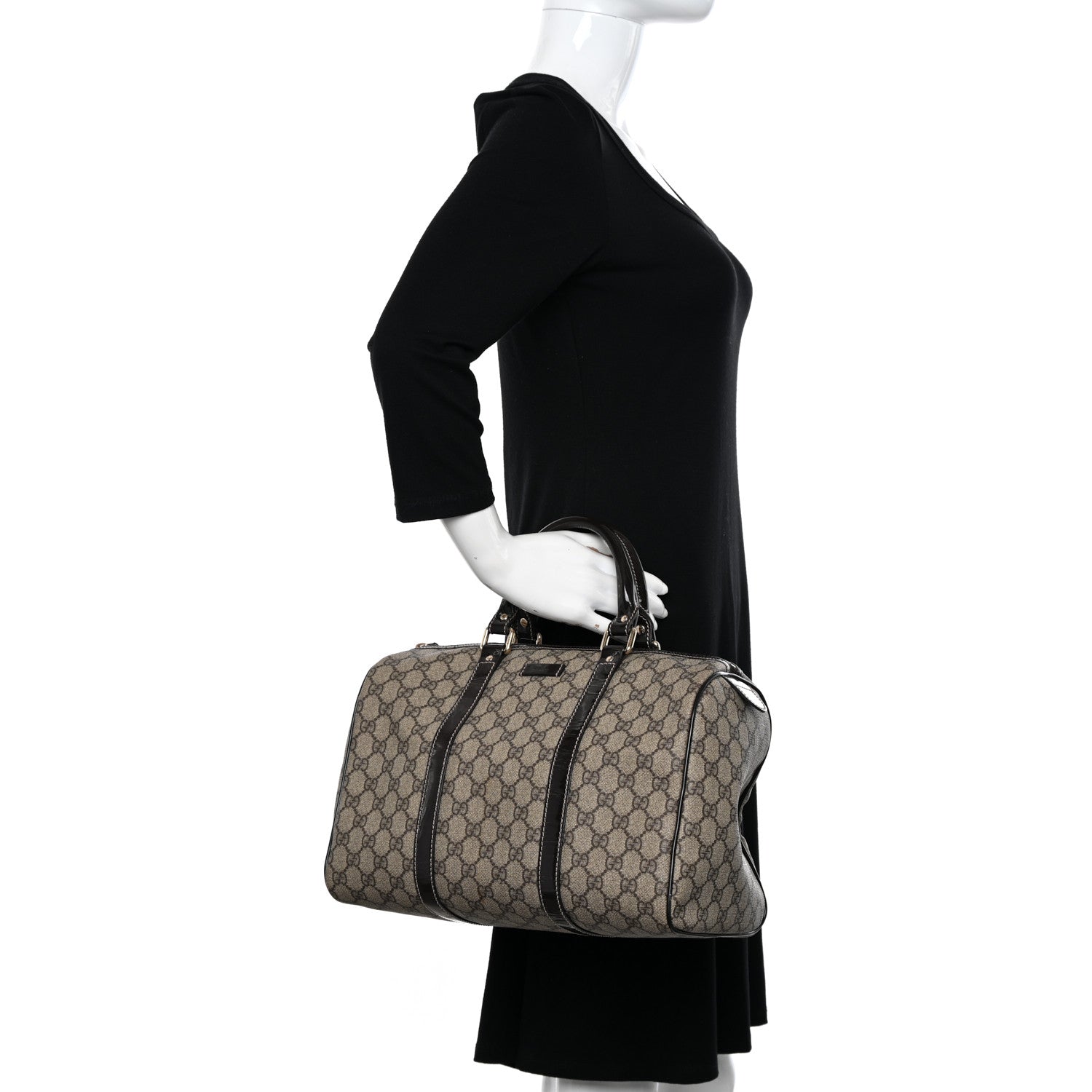 Gucci GG Plus Monogram Medium Joy Boston Dark Brown 2 of 11