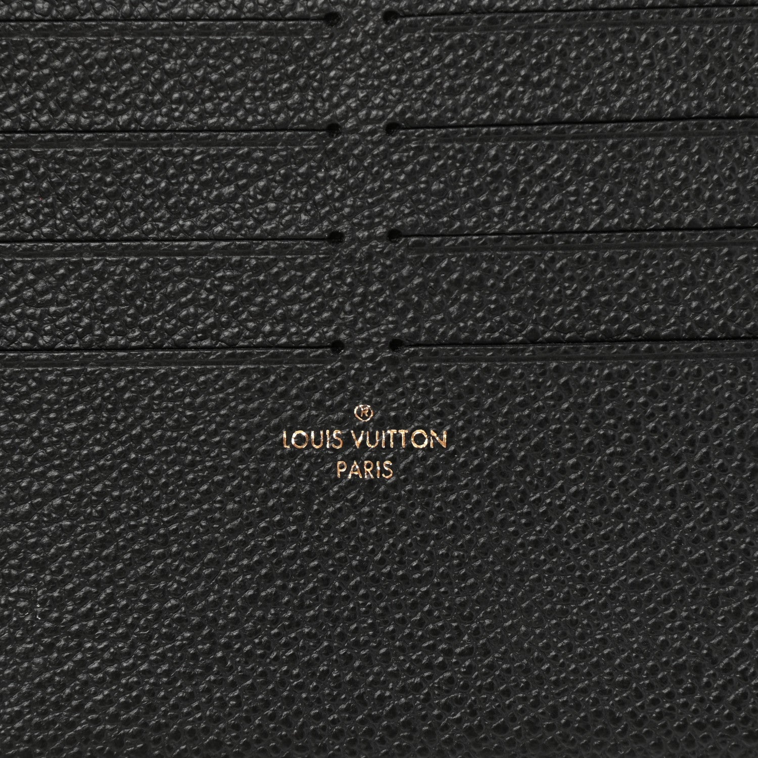 Louis Vuitton Calfskin Felicie Chain Wallet Card Holder Insert Black 6 of 6