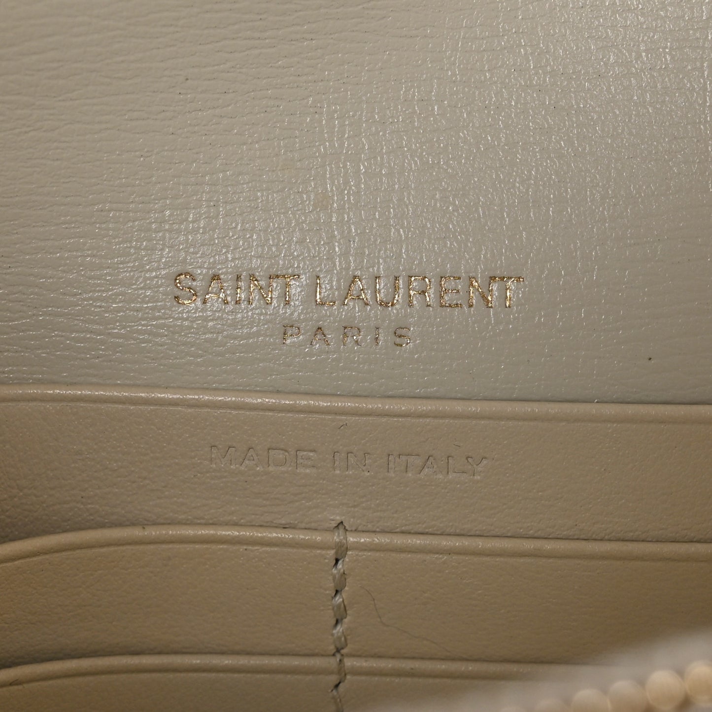 Calfskin Monogram Sunset Chain Wallet Crema Soft