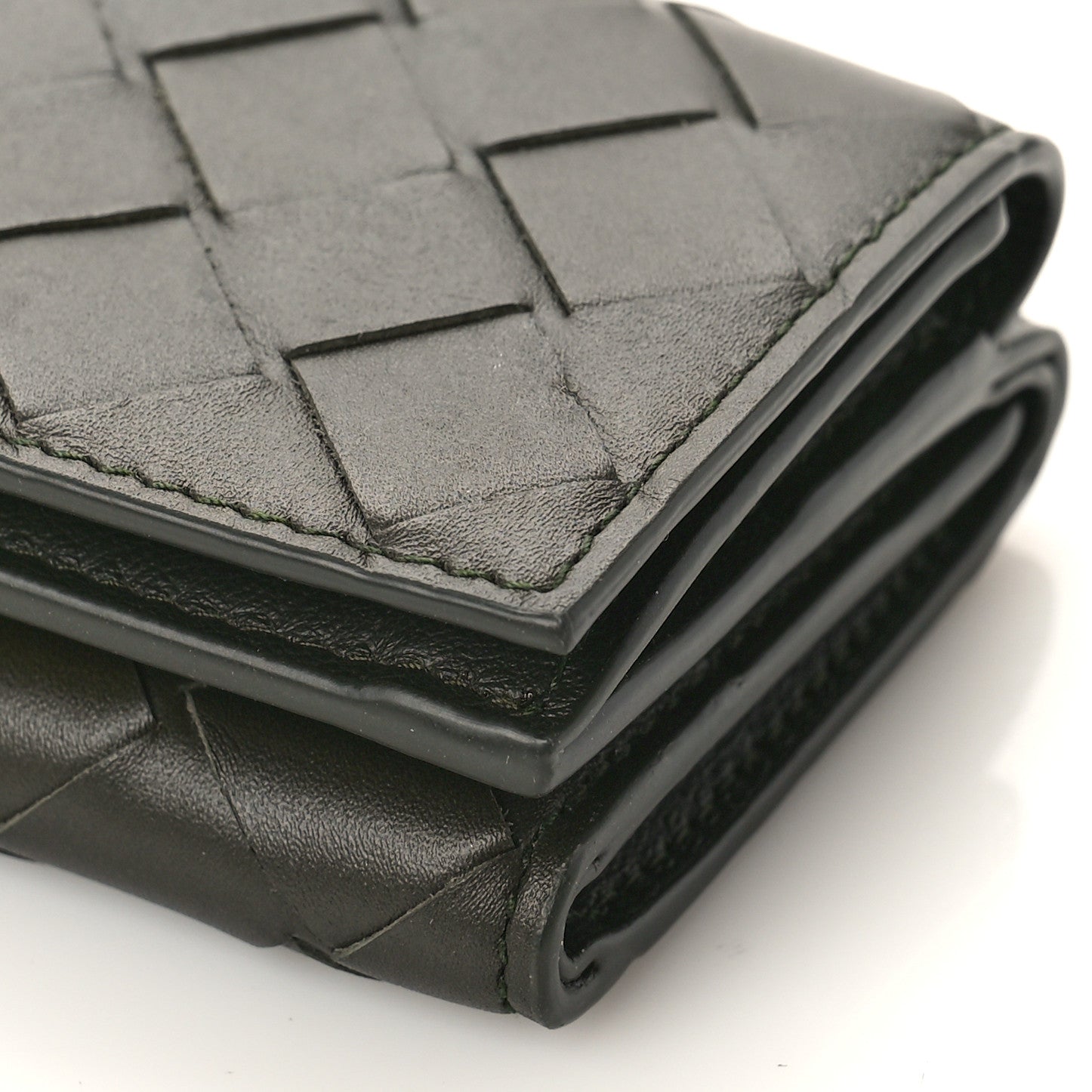 Bottega Veneta Nappa Maxi Intrecciato Tri-Fold Wallet Inkwell 9 of 9