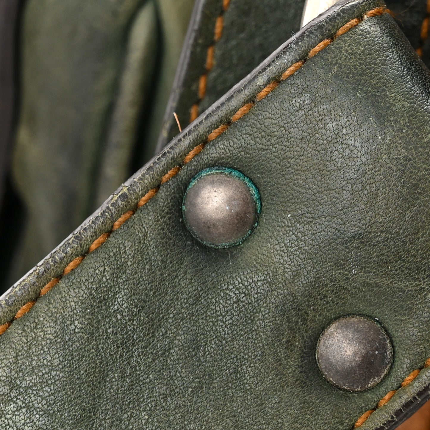 Calfskin Medium Gaucho Double Saddle Bag Green